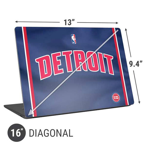 NBA Detroit Pistons Jersey Universal Laptop 16in (13 x 9.4in) Skin